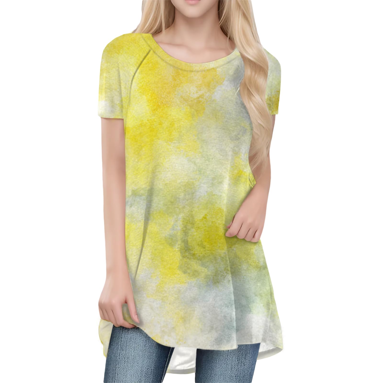 Womens Tops Loose Casual Trendy Curved Hem Loose Fit Daily Wear Summer Dressy Soft Graphic Tees Outfits 2025