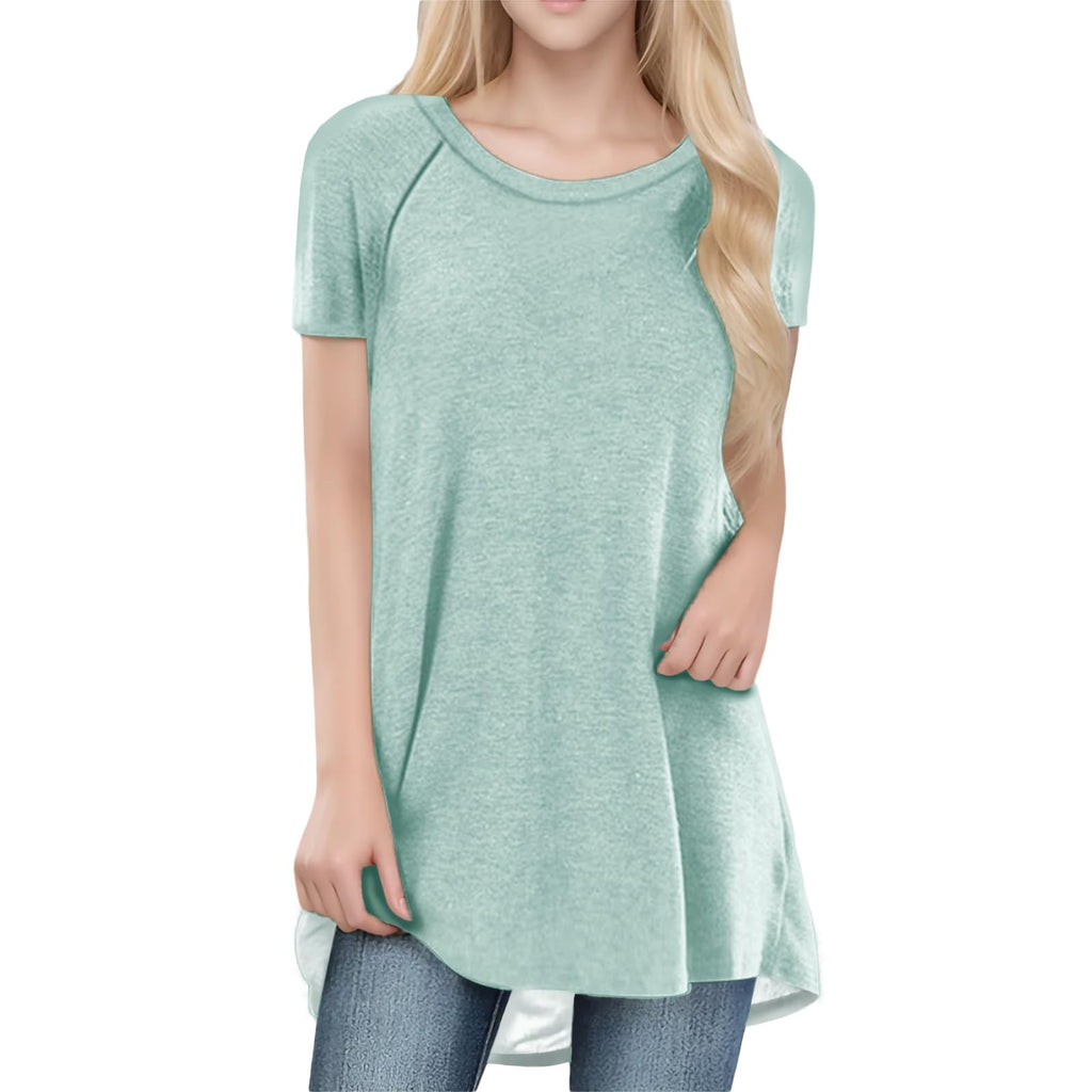 Womens Tops Loose Casual Trendy Curved Hem Loose Fit Daily Wear Summer Dressy Soft Graphic Tees Outfits 2025