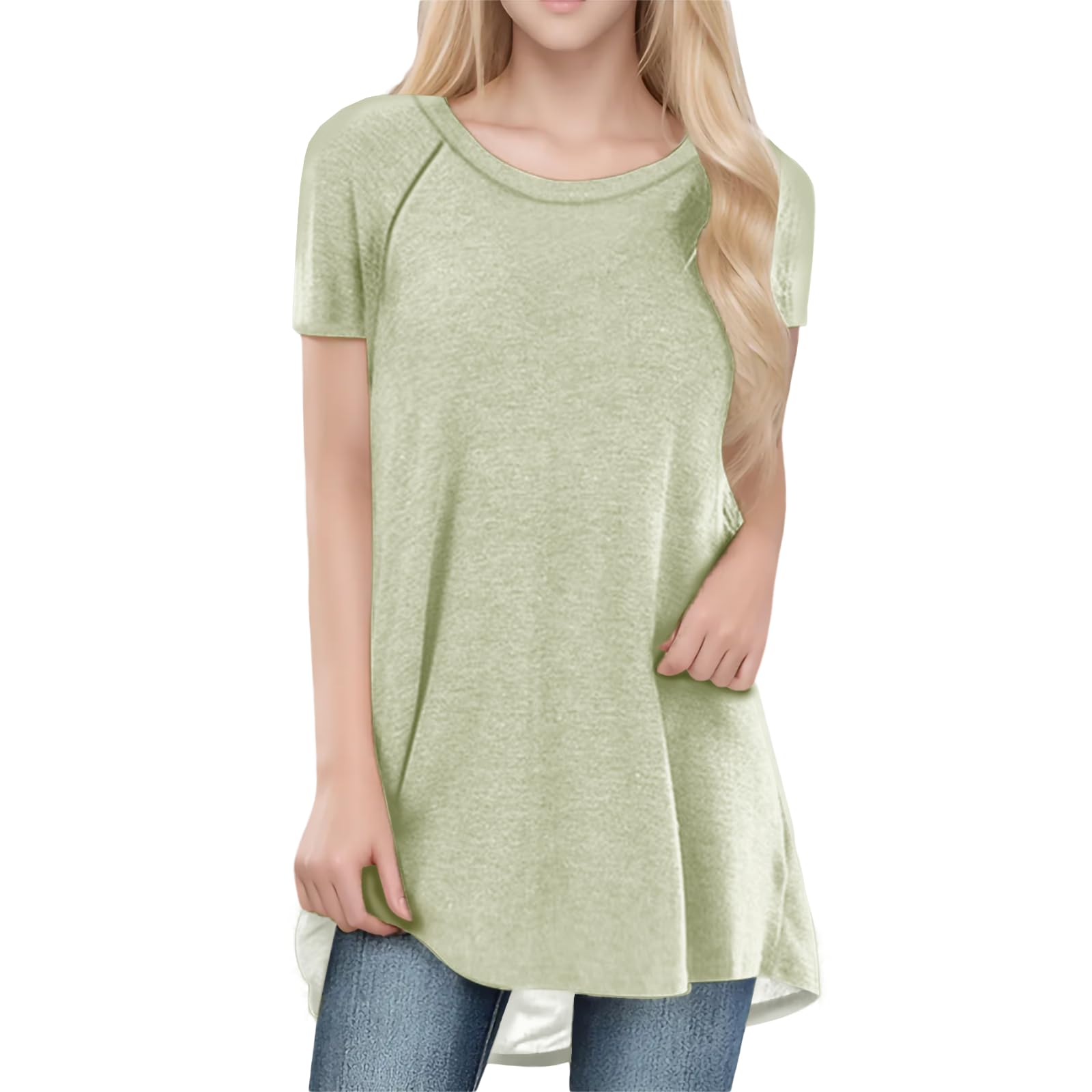 Womens Tops Loose Casual Trendy Curved Hem Loose Fit Daily Wear Summer Dressy Soft Graphic Tees Outfits 2025