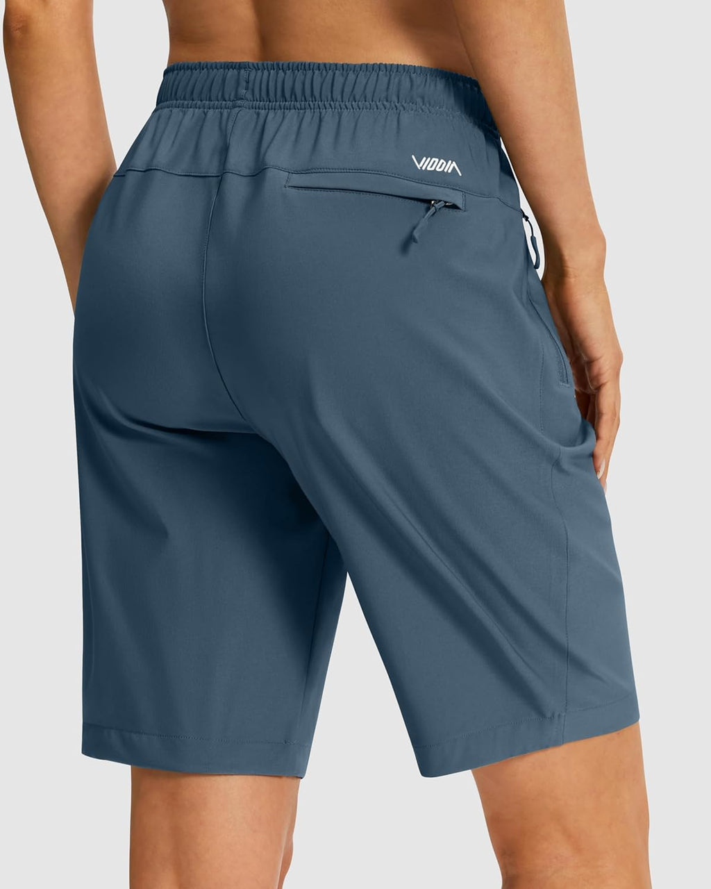 Viodia Women's 9''/11'' Hiking Shorts Long Bermuda Lightweight Shorts Quick Dry Athletic Golf Shorts with 3 Zipper Pockets