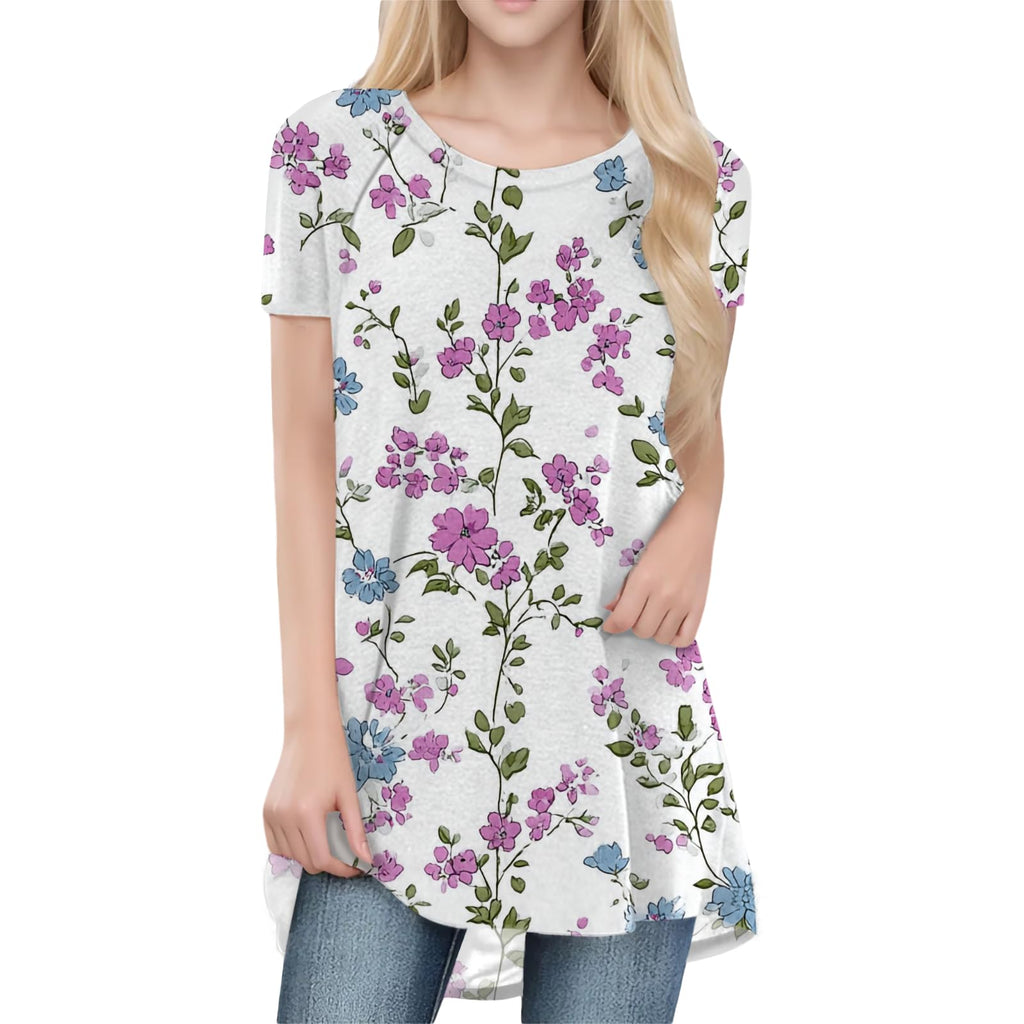 Womens Tops Loose Casual Trendy Curved Hem Loose Fit Daily Wear Summer Dressy Soft Graphic Tees Outfits 2025